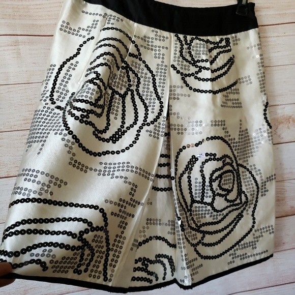 RARE! Etcetera Silk/Wool Sequined Fully Lined Pleated Skirt - Picture 2 of 8